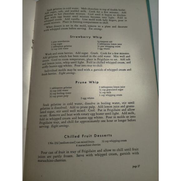Vintage Frigidaire Refrigerators Recipes Cook Book Miss Verna L. Miller (bb2) - Picture 8 of 10